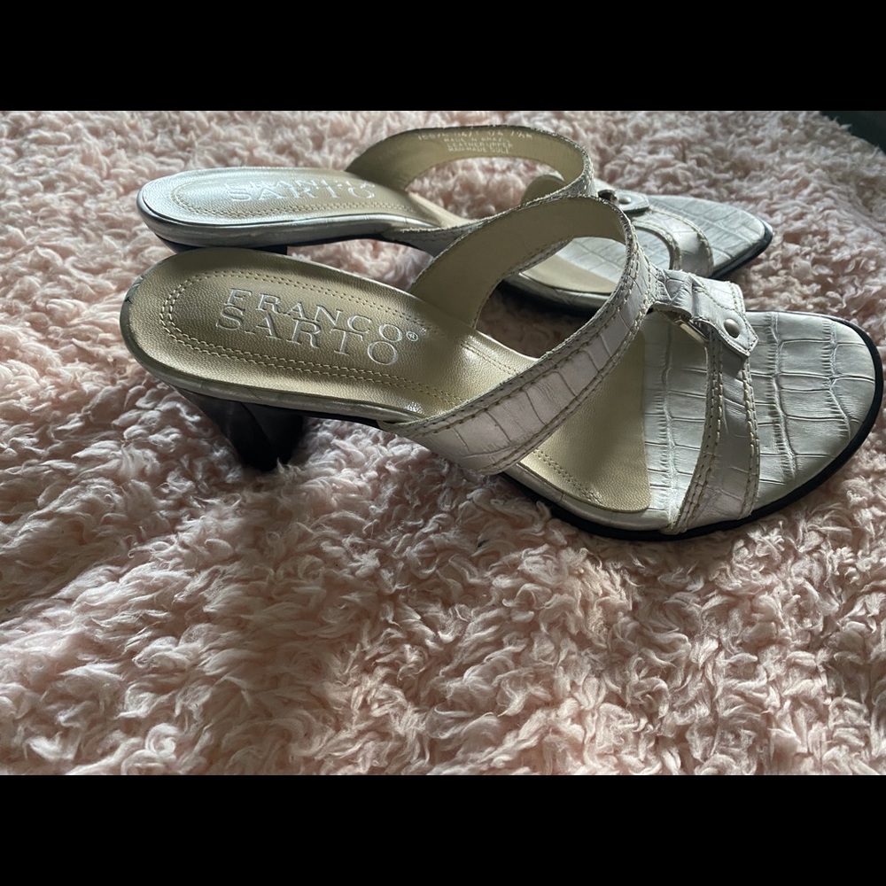 FRANCO SARTO Silver dress sandals